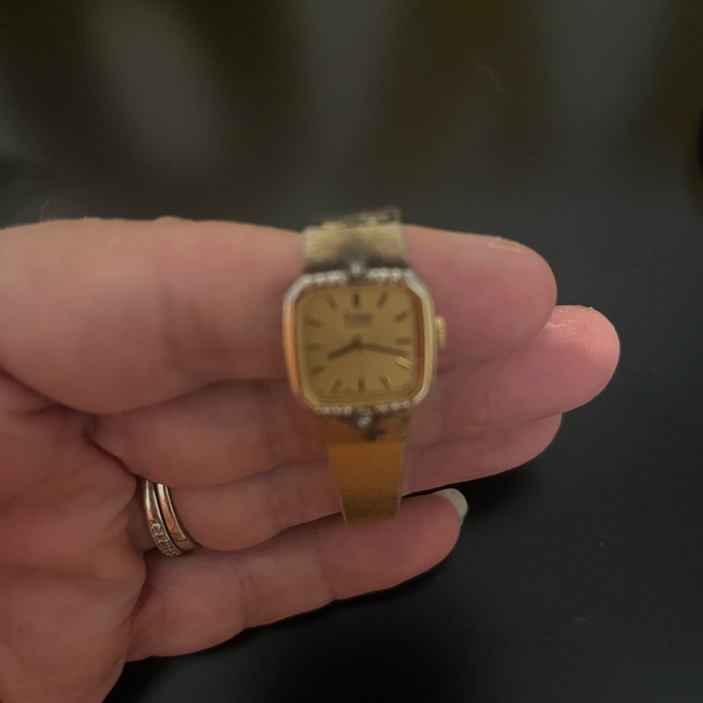 Gold Square Face Watch